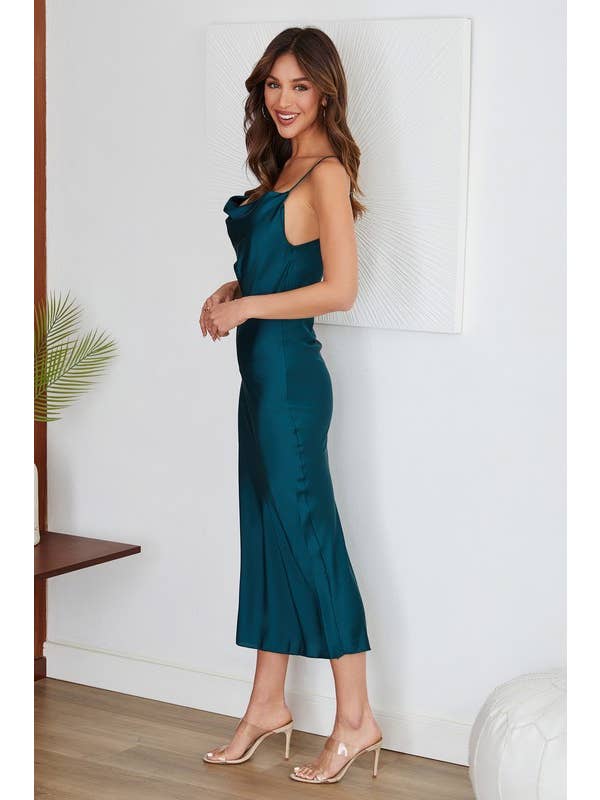 VENTI6 - Wholesale Dress - Women's - SATIN SPAGHETTI STRAP SLIP MAXI DRESS (A5139)4