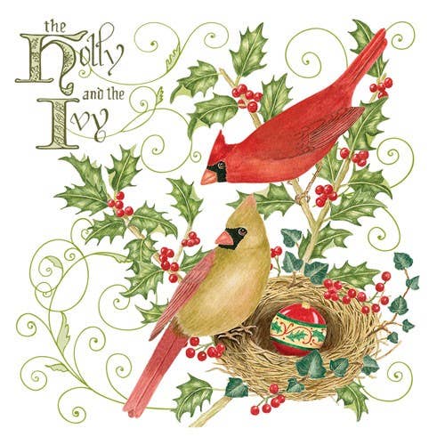 Flour Sack Towels (Set of 2) 34-322 Holly & Ivy for wholesale by Alice's Cottage