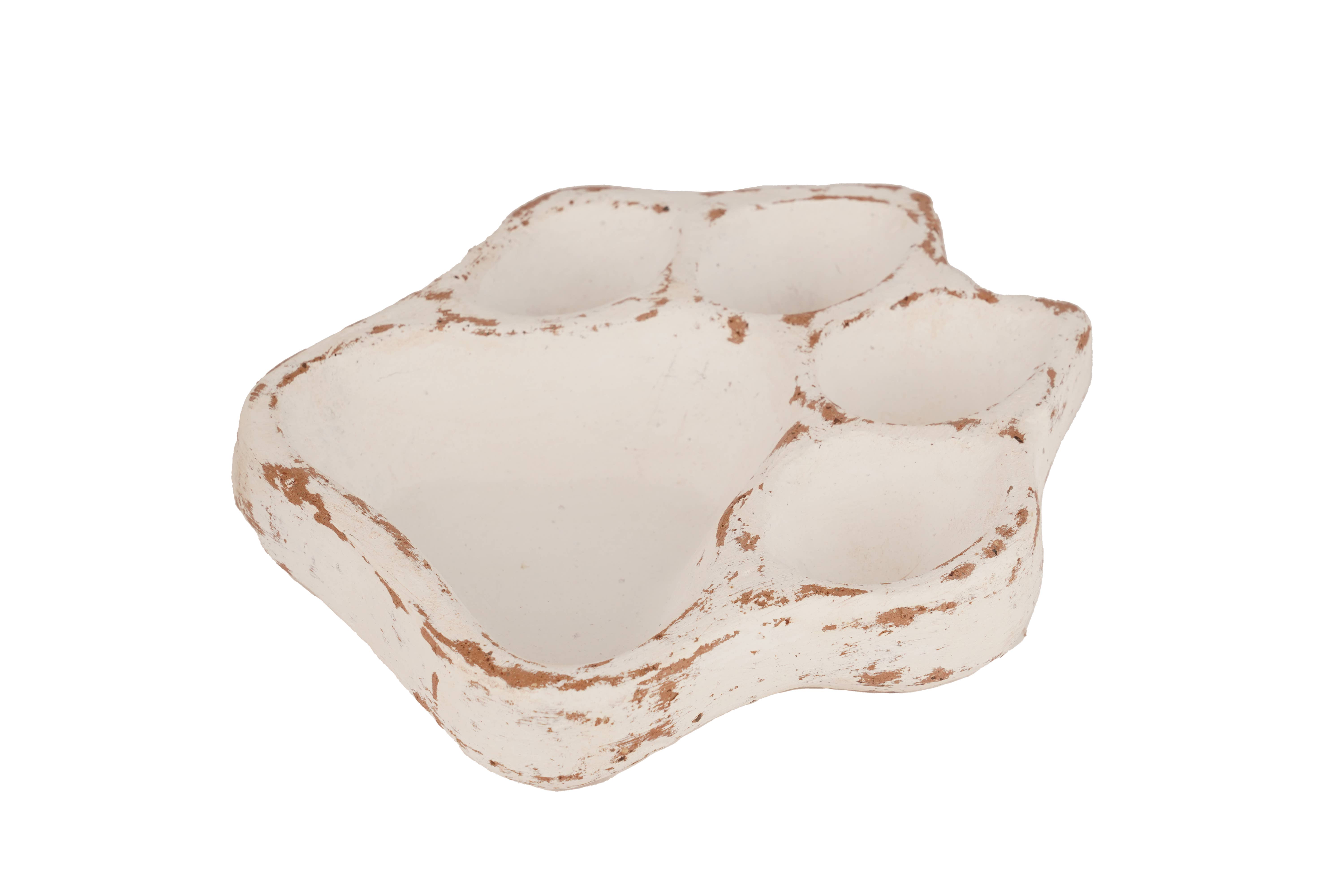 My Amigos Imports - Wholesale Candle Holder - CLEARANCE-Clay Dog Paw Vessel-Bowl-7x8 in-Candle-3 Colors6