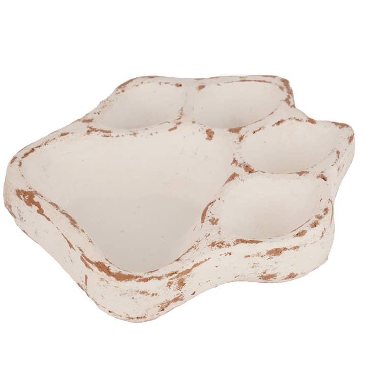 My Amigos Imports - Wholesale Candle Holder - CLEARANCE-Clay Dog Paw Vessel-Bowl-7x8 in-Candle-3 Colors6