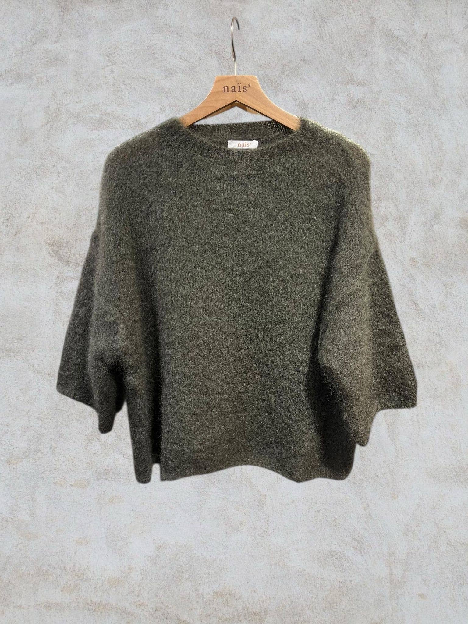 NAÏS PARIS - Vendita all'ingrosso Maglione tricot - Donna - Maglione a maniche corte e collo rotondo in 80% kid mohair19