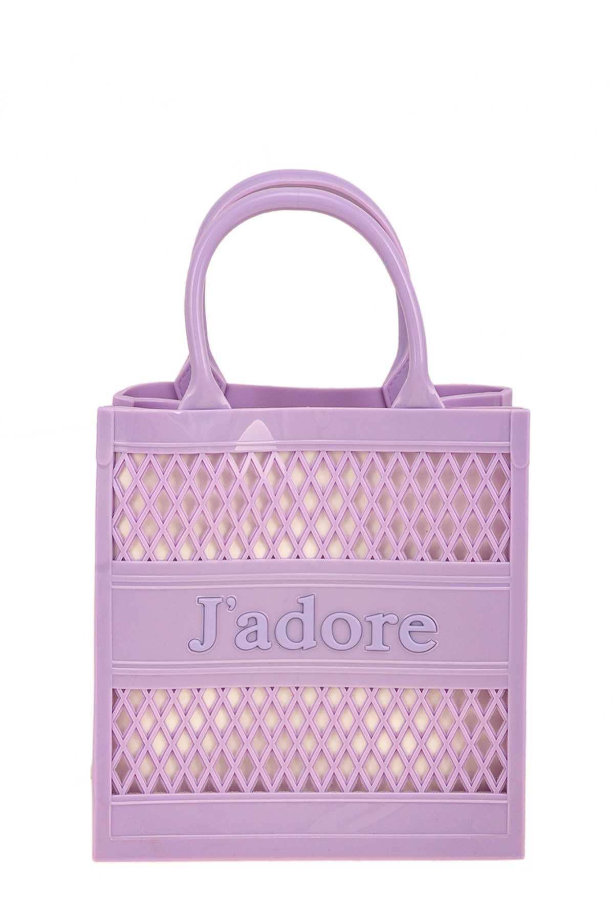 Pink Irene Wholesale - Wholesale Top Handle Bag - Women's - JADORE Mesh Style Top Handle Jelly Bag8