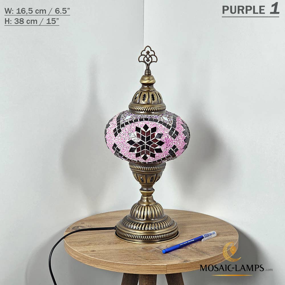 Mosaic Lamps - Vendita all'ingrosso Lampada da scrivania/d'accento - Lampada da tavolo grande a globo con mosaico turco, Marrakec, oltre 10 colori66