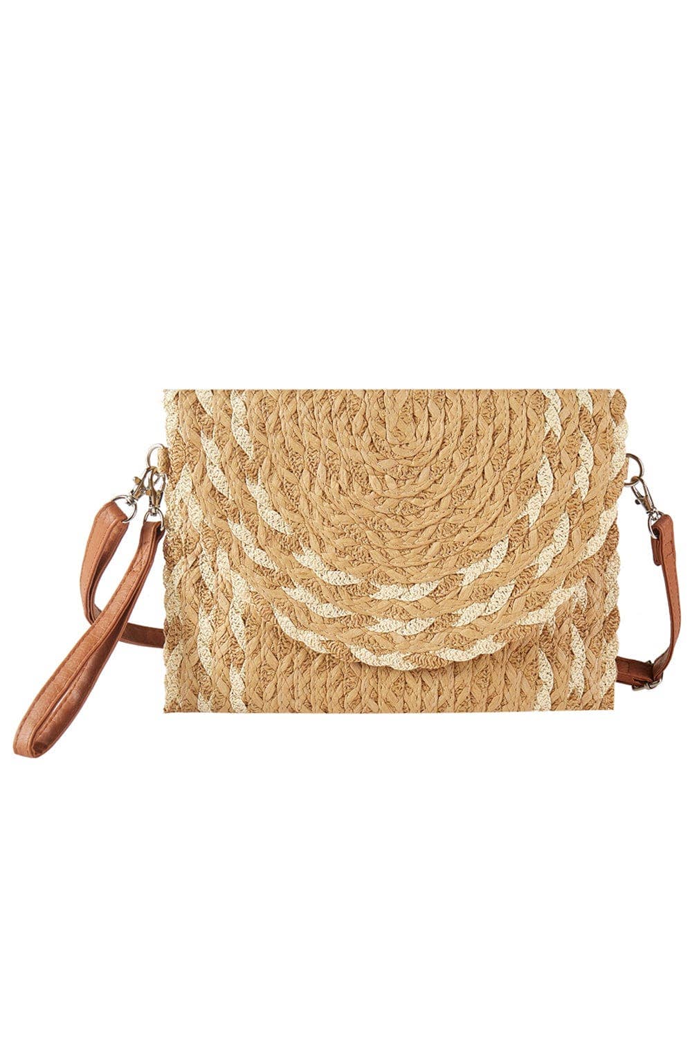 MiMi Wholesale - Wholesale Crossbody Bag - Women's - MB0297 Mixed Color Detail Straw Clutch/Crossbody Bag1