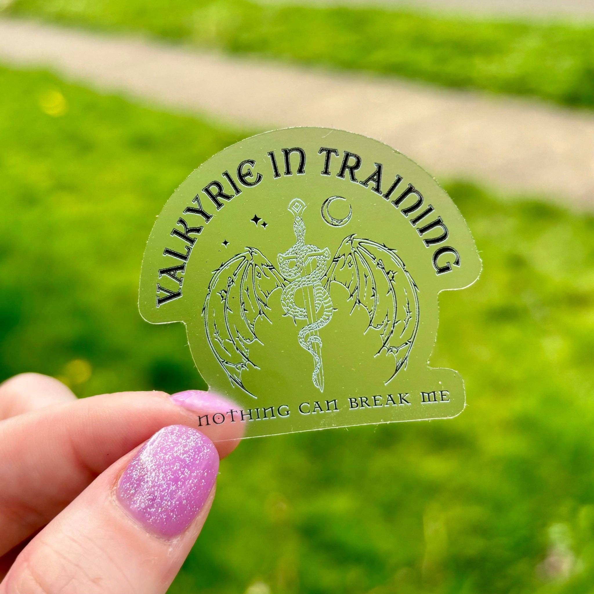 Awfullynerdy.co – wholesale Sticker – Valkyrie in Training Clear Sticker1