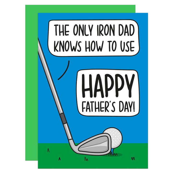 TeePee Creations - Wholesale Father's Day Card - Golf Pun Fathers Day A6 Card