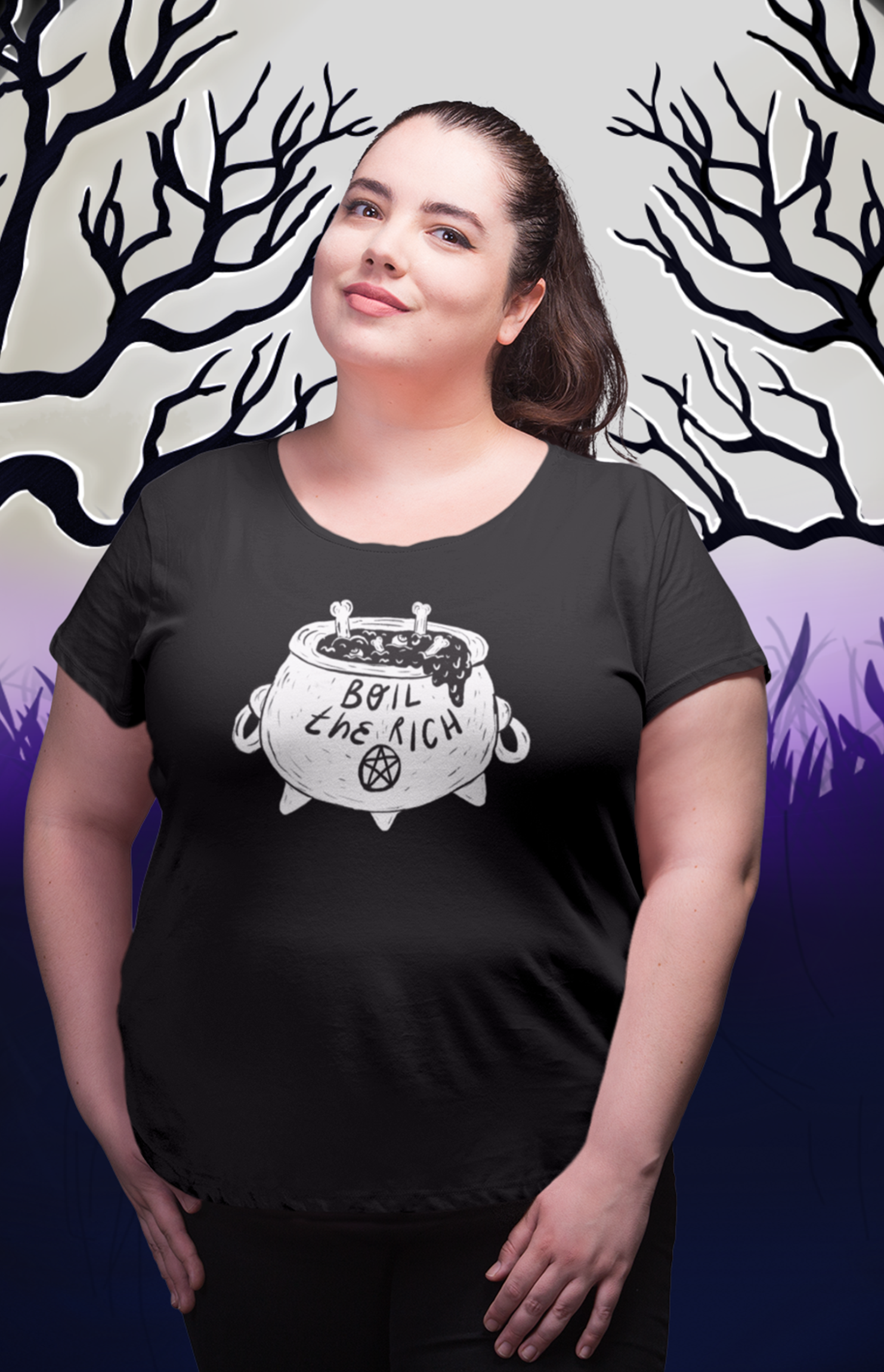 Chiaralascura - Wholesale Screen Printed T-Shirt - Women's - Boil the rich - T-shirt unisex in cotone biologico2