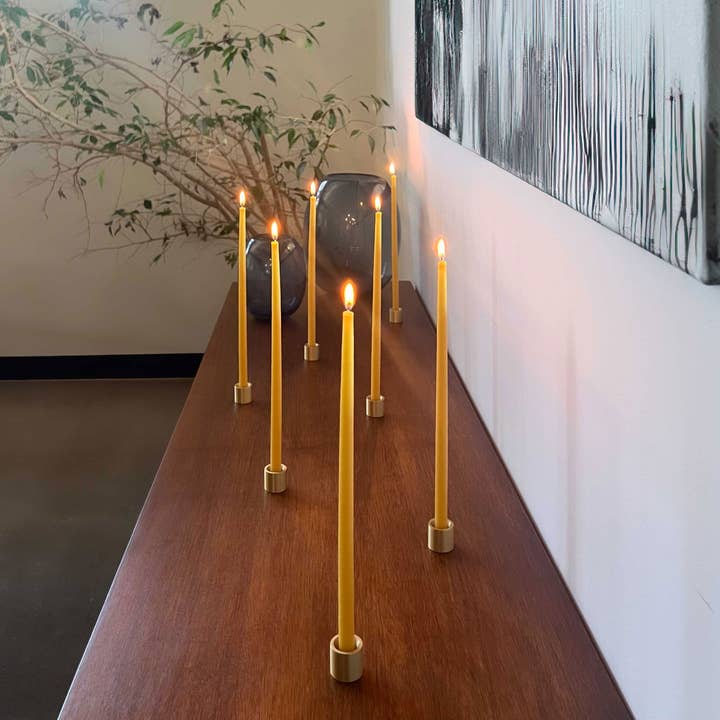 Bluecorn Candles - Wholesale Tapered Candle/Candlestick - NEW: Hand-Dipped Thin Beeswax Tapers