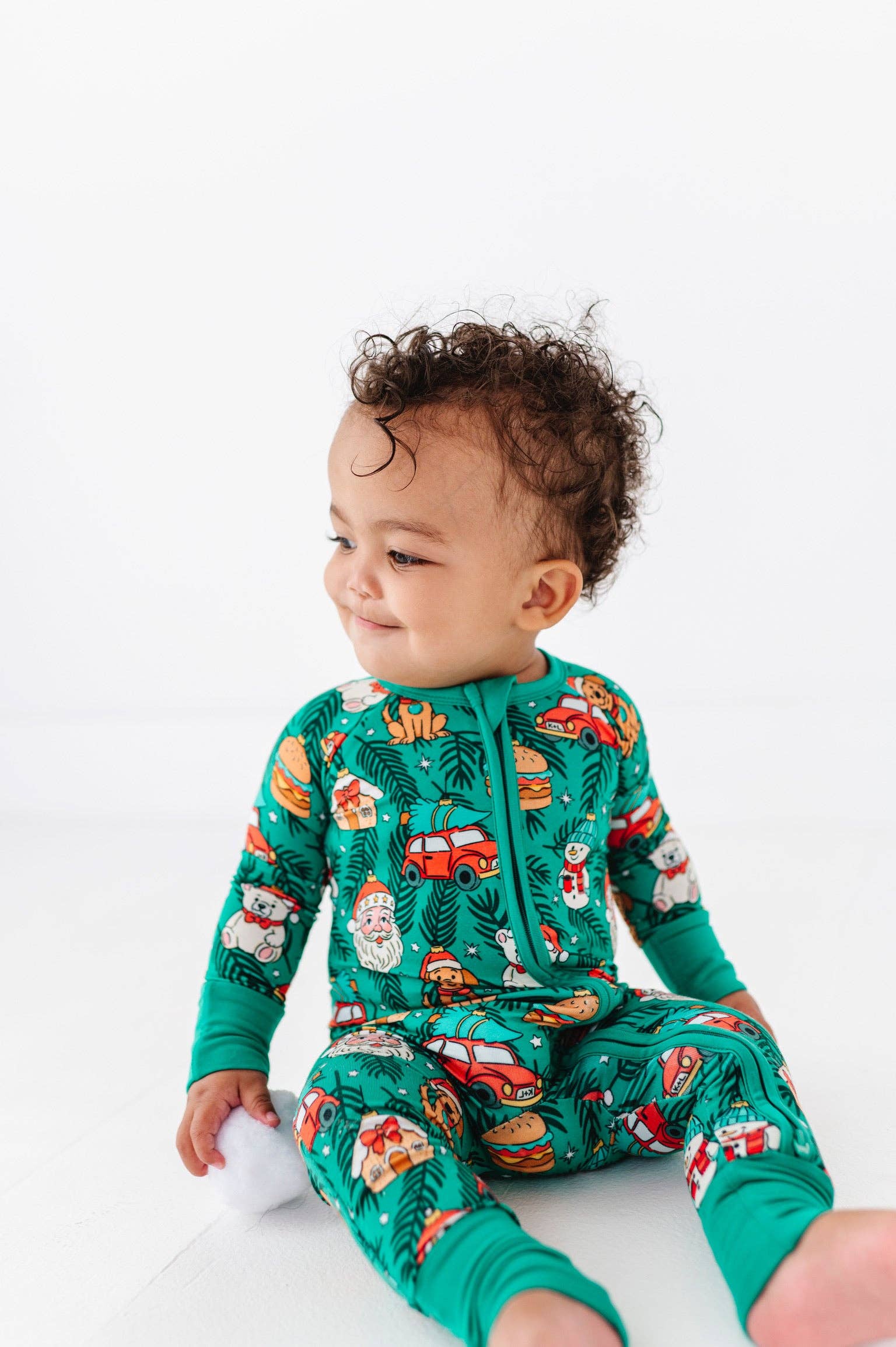Kiki + Lulu - Vente Grenouillère – bébé - Deck The PJs Combinaison Convertible avec Pieds4