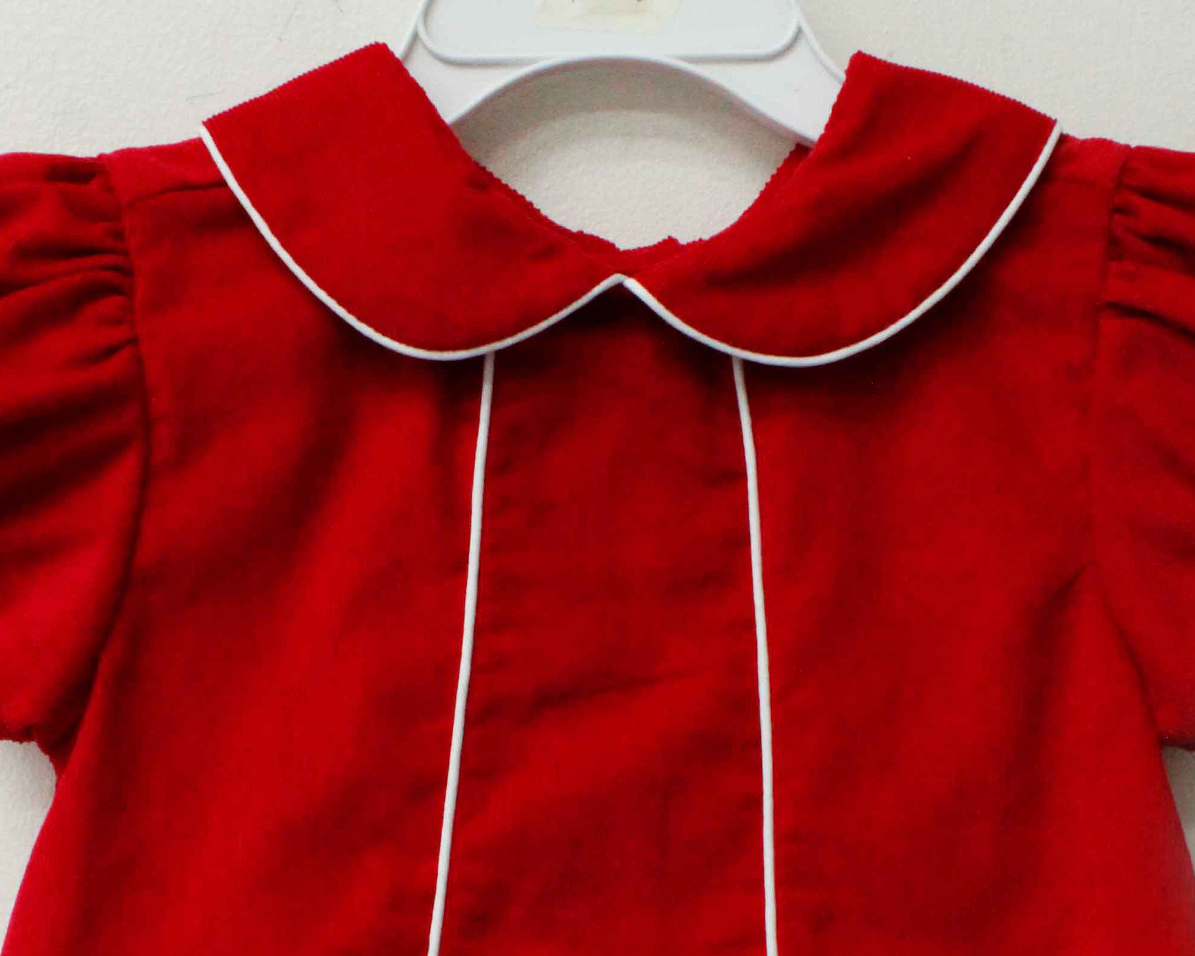 Charming Little Ones - Wholesale Dress - Baby - Red Corduroy Audrey Dress 2