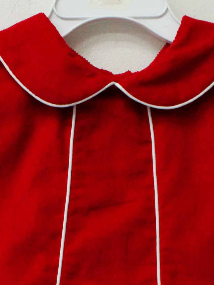 Charming Little Ones - Wholesale Dress - Baby - Red Corduroy Audrey Dress 2