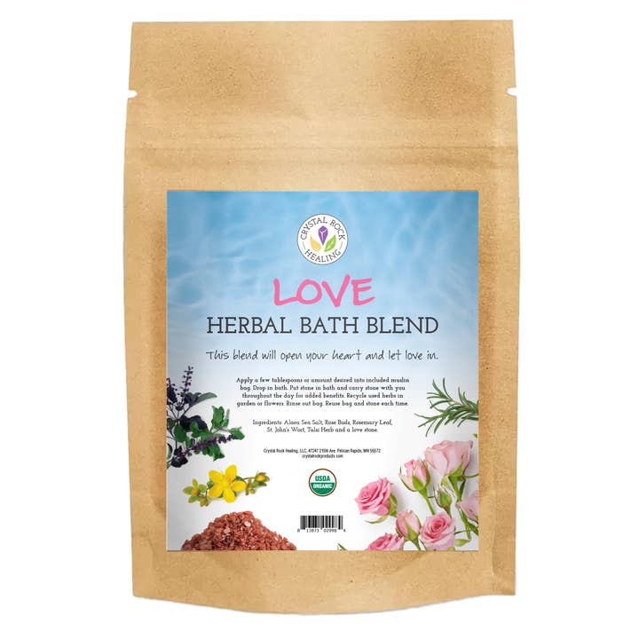 Crystal Rock Healing, LLC - Wholesale Bath Salts - Bath Blend Organic- Love1
