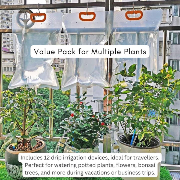 VIGOR - Wholesale Garden tool - 3.5L IV Plant Life Drip Watering Bag & sunlight Drying Rack4