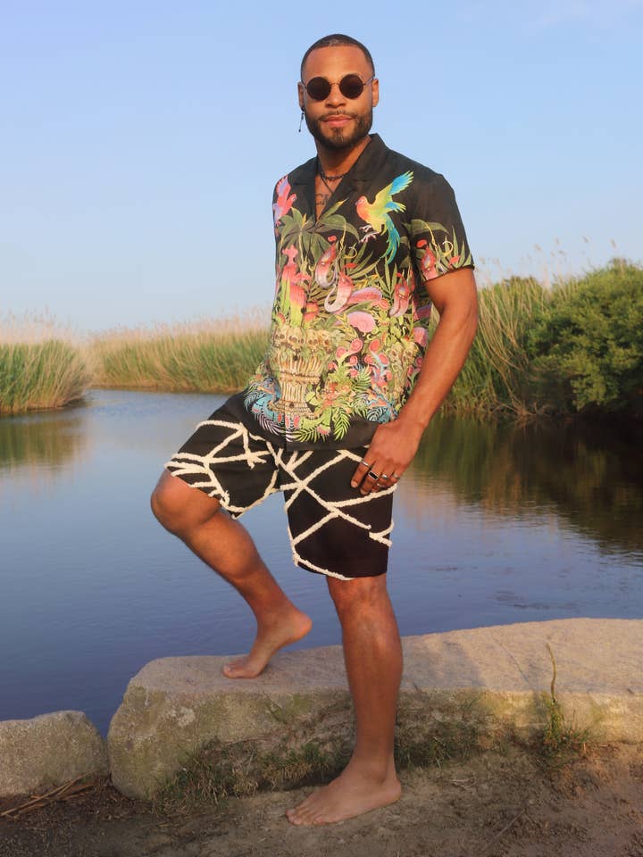 Pretty Snake - Wholesale Button Down Shirt - Men's - Bone Church Linen Shirt