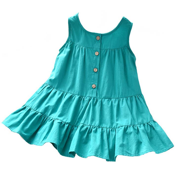 Little Chic Boutique - Wholesale Dress - Kids - 18M-8Y Kids Girls Solid Color Sleeveless Tank Dress Wholesale Kids Boutique Clothing