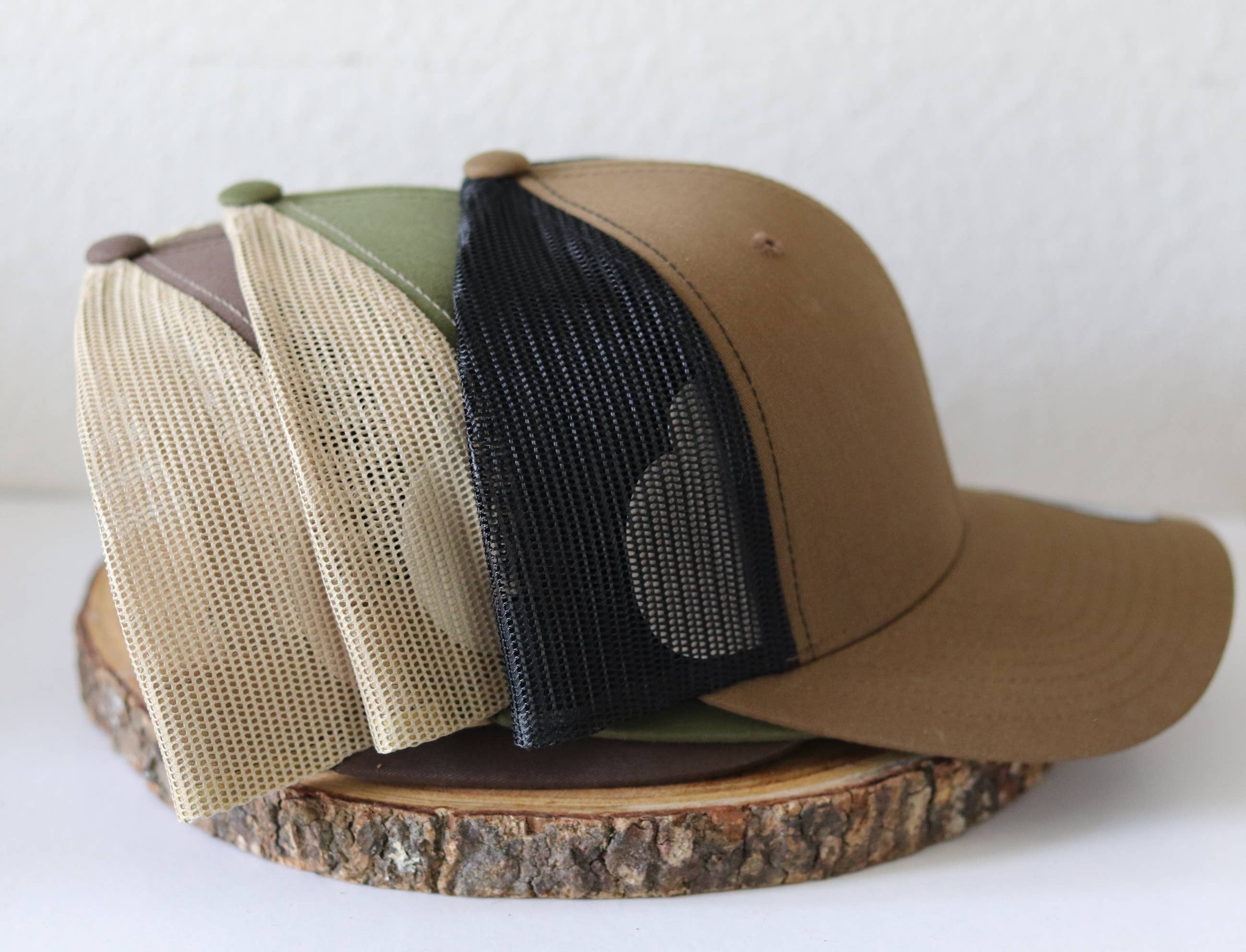 Florida Leather Co - Wholesale Trucker Hat - Unisex - Personalized City Leather Patch on Trucker Hat2