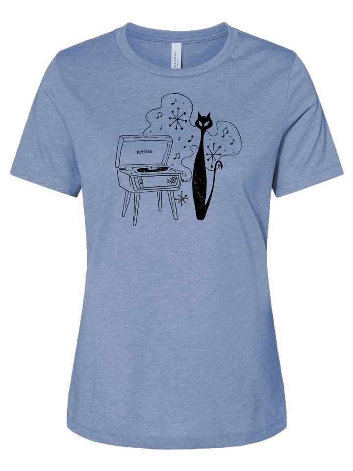Kittees Relaxed Tee - "Hip Kitty" for wholesale by Kittees