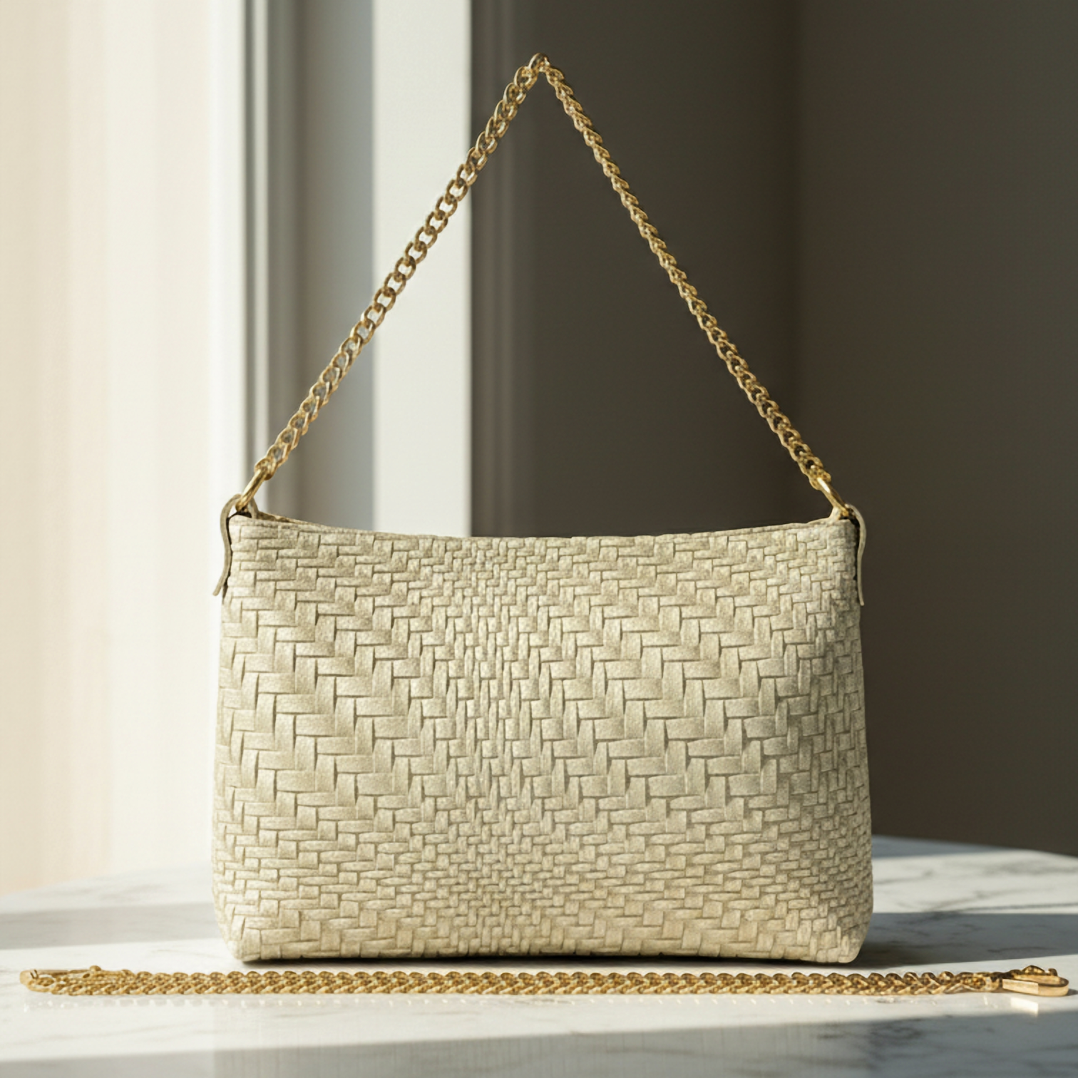 TAKEASY – Engroshandel Crossbodytaske - Dame – Grid Ruskind Læder Crossbody Taske5