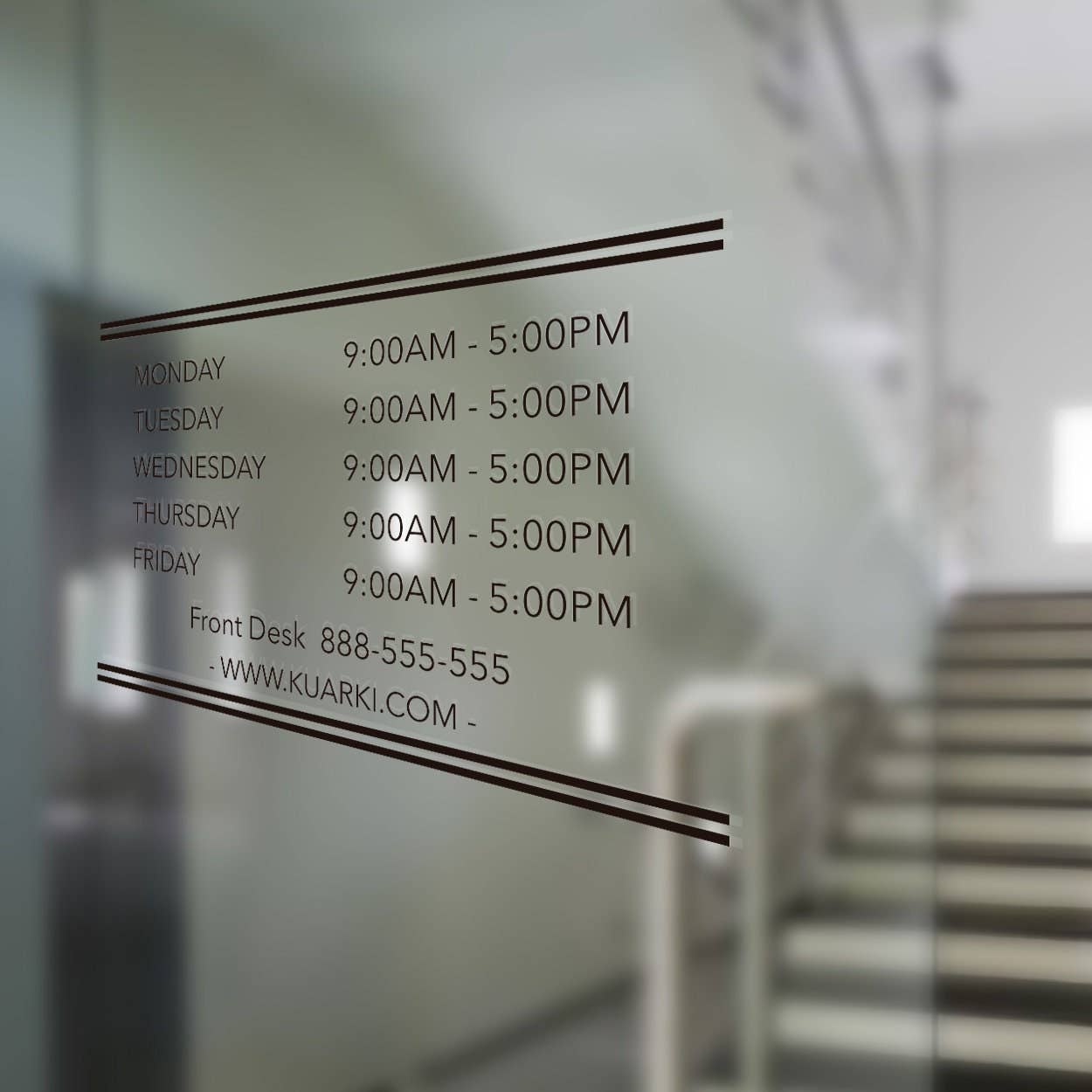 KUARKI - Wholesale Wall Decal/Stickers - Storefront Window Decals, Business Hours, Store Hours4