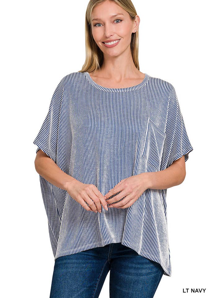 42POPS - Vente Haut en maille – femme - Haut à manches courtes surdimensionné en velours côtelé SI-272125