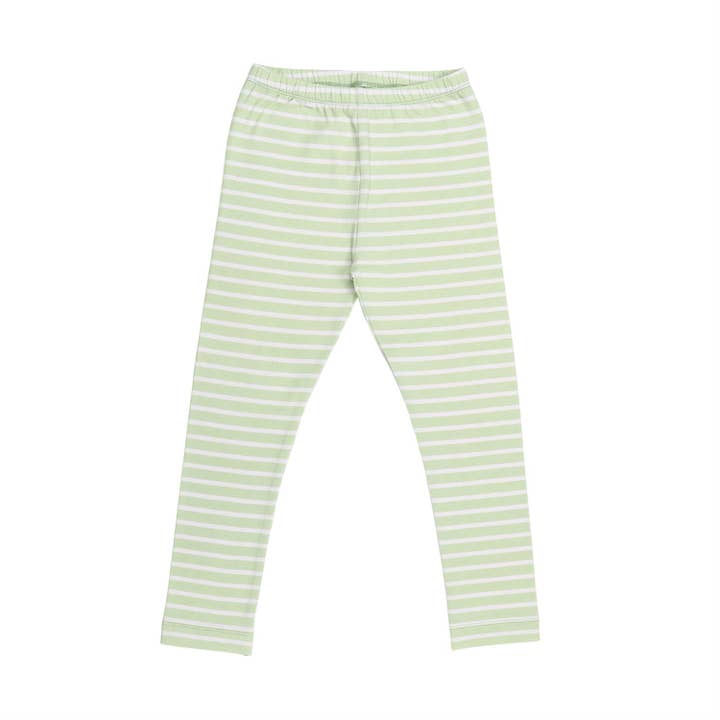 Leggings verdes às riscas 14 por atacado de walkiddy