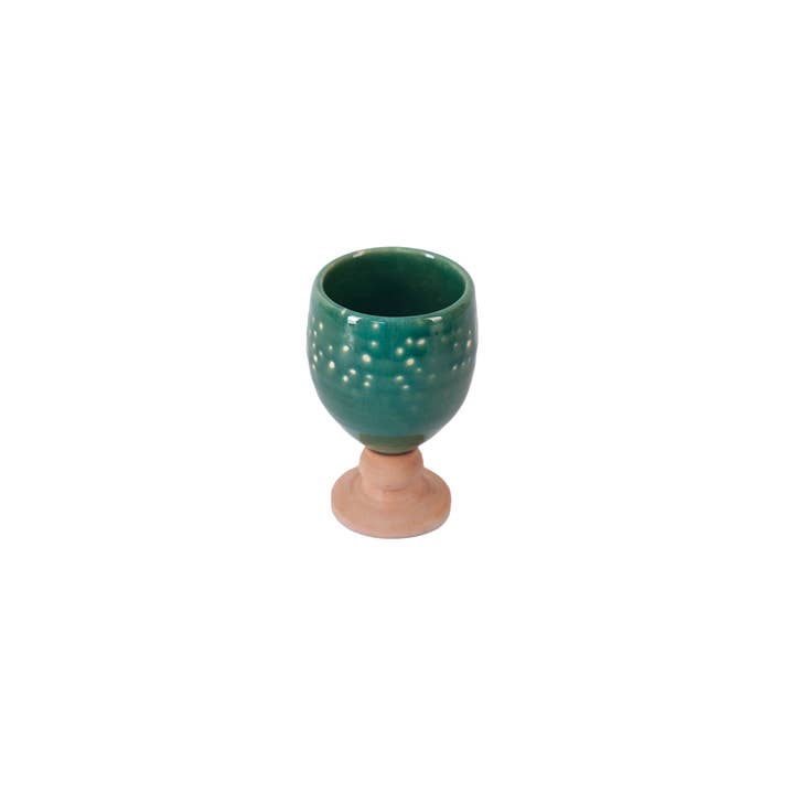 KILIIM - Wholesale Drinking Glass/Cup - Green Ceramic Goblet