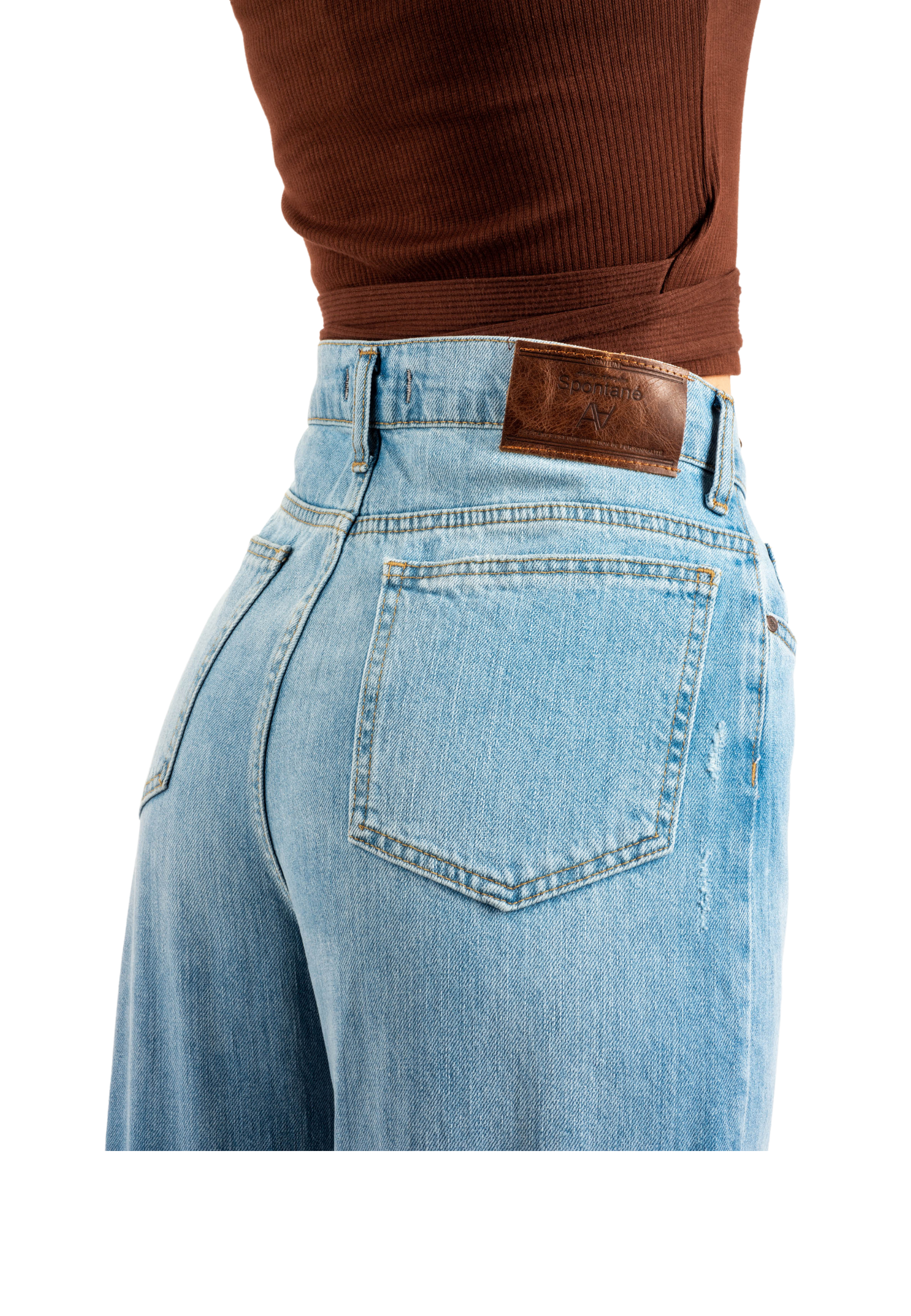 SPONTANÉ - Wholesale Jeans - Women's - Jean Flare - High Waist - loose jeans5