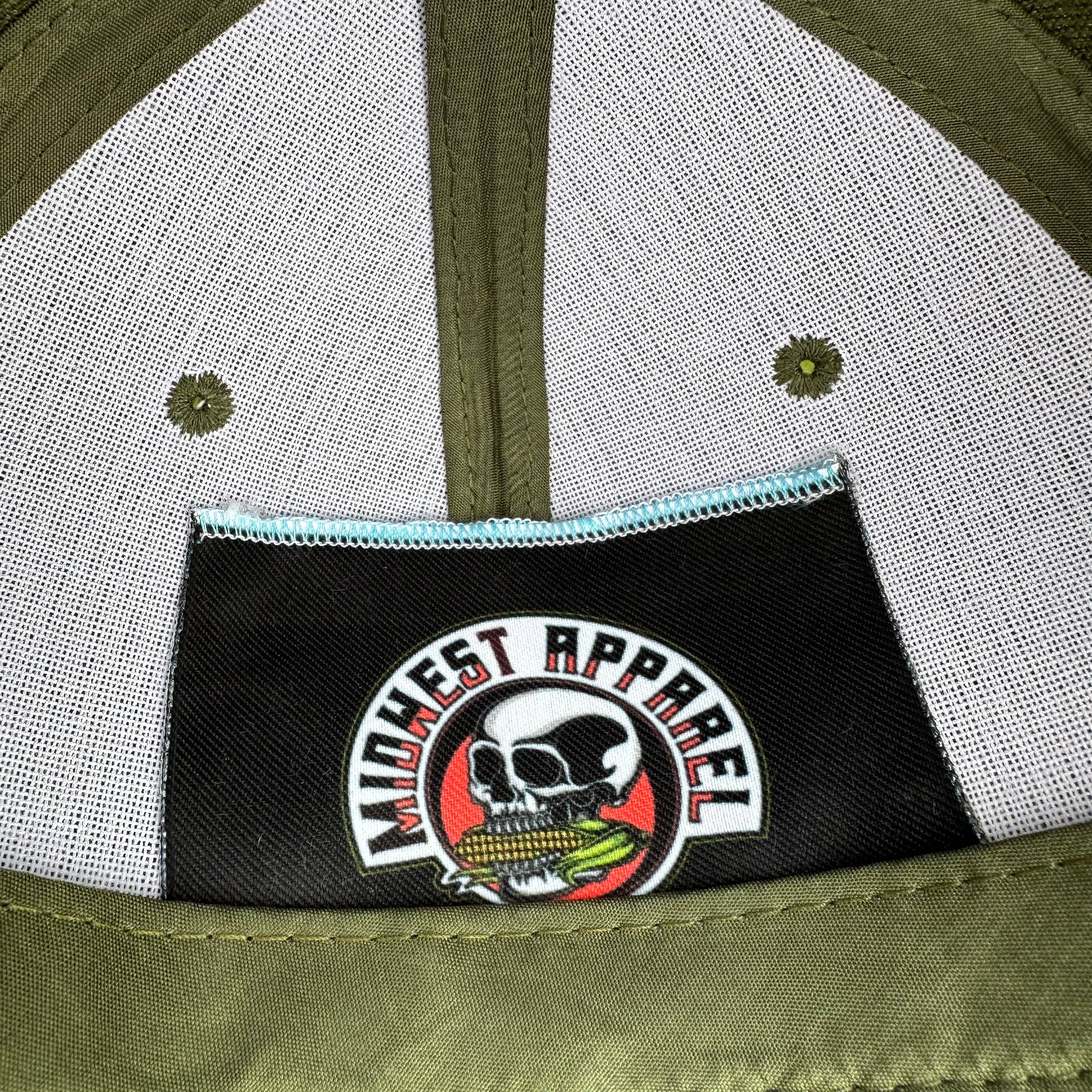 Midwest Apparel - Wholesale Flat Brim Cap - Unisex - Olive Green Fish Fry Hat8