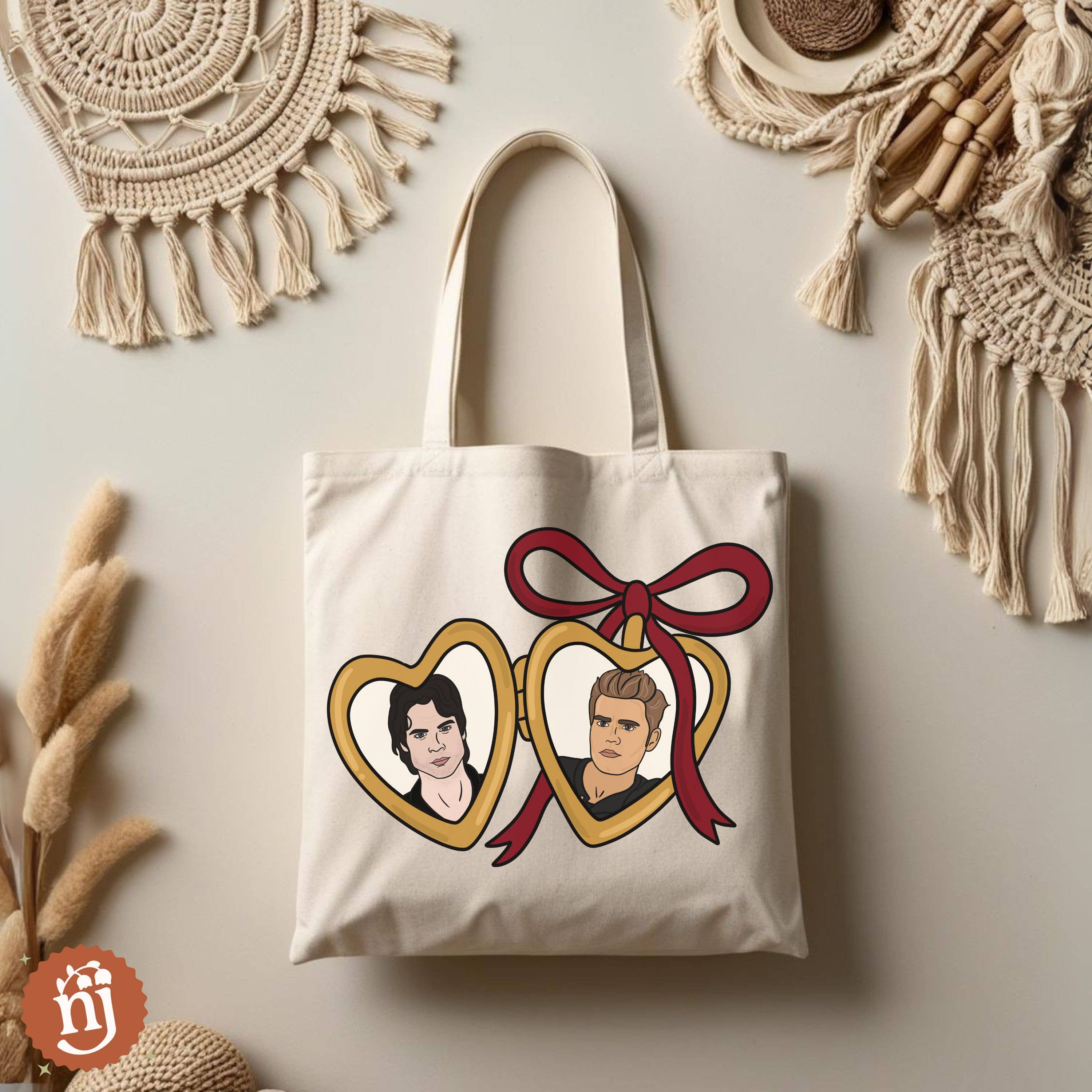 Nearly June Design Co - Wholesale Tote Bag - Women's - The Vampire Diaries Salvatore Brothers Locket Tote Bag2
