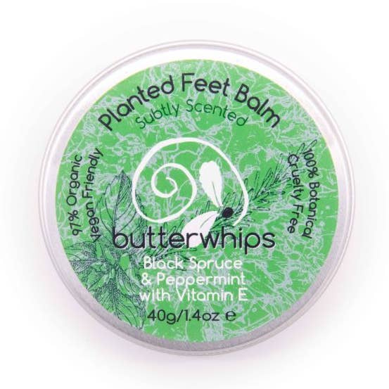 Planted Feet Balm - Organic Creamy Balm Subtly Scented 40g for wholesale by Butterwhips Ltd