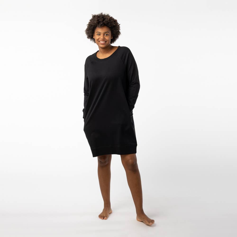 Veraluna Sustainable Clothing - Vendita all'ingrosso Vestito - Donna - Abito in cotone biologico nero SOE Fair Trade3