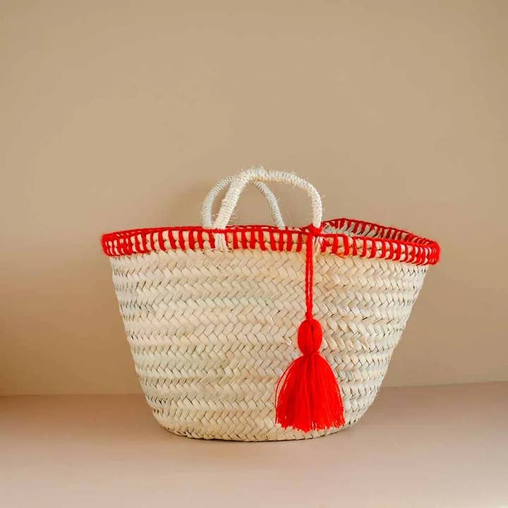 Market Basket, borsa in paglia, borsa per la spesa, French Market per la vendita all'ingrosso da parte di DarKech