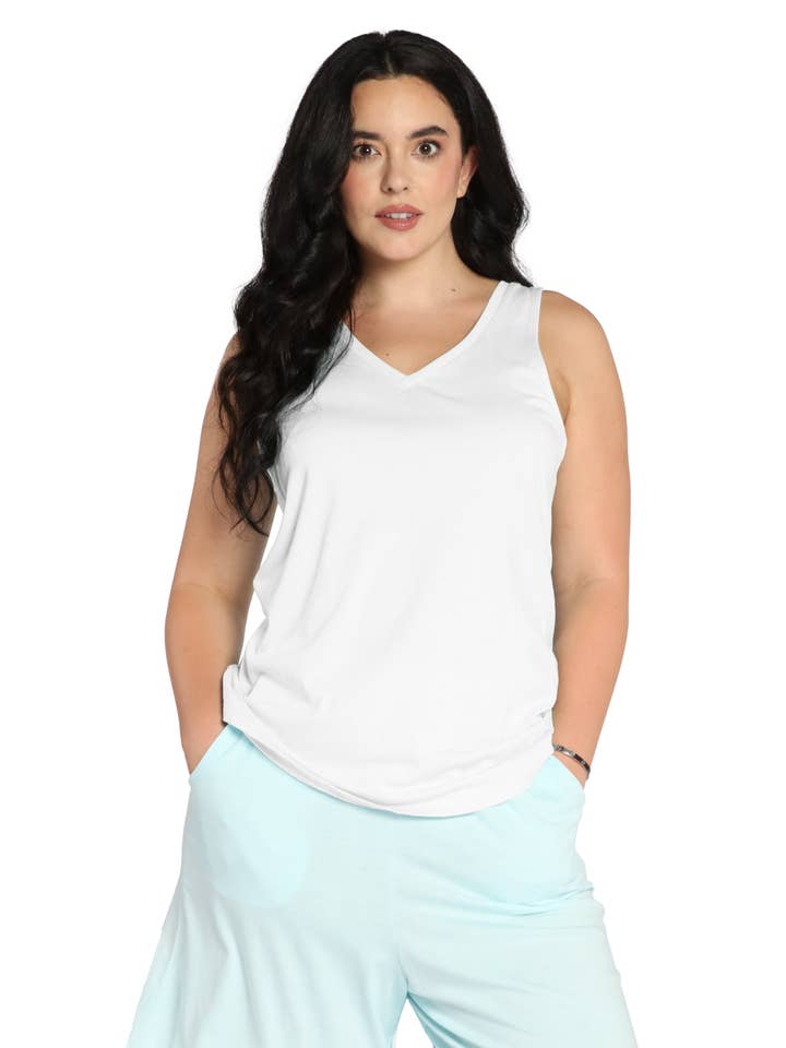 Miami Style - Wholesale Tank Top - Women's - Missy V-Neck Tank Top 230M