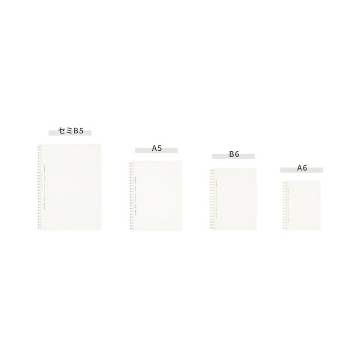 Hakubundo - Wholesale Notebook - Japanese/KOKUYO SOFT RING DOT RULED 80 SHEETS CLEAR NOTEBOOk