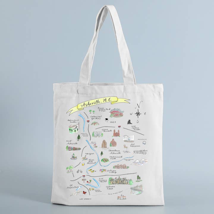 Asheville Tote Bag for wholesale by The Write Occasion Calligraphy