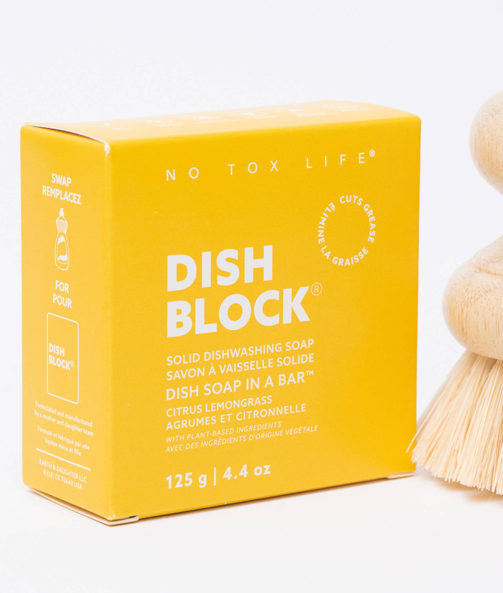 No Tox Life - Wholesale Dish Soap - DISH BLOCK® solid dish soap bar - Citrus Lemongrass - No Tox Life1