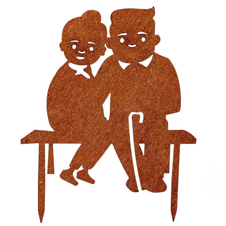 Patina Bedstemor & Bedstefar haveprop - let at indsætte for engroshandel hos MM Steel Styles