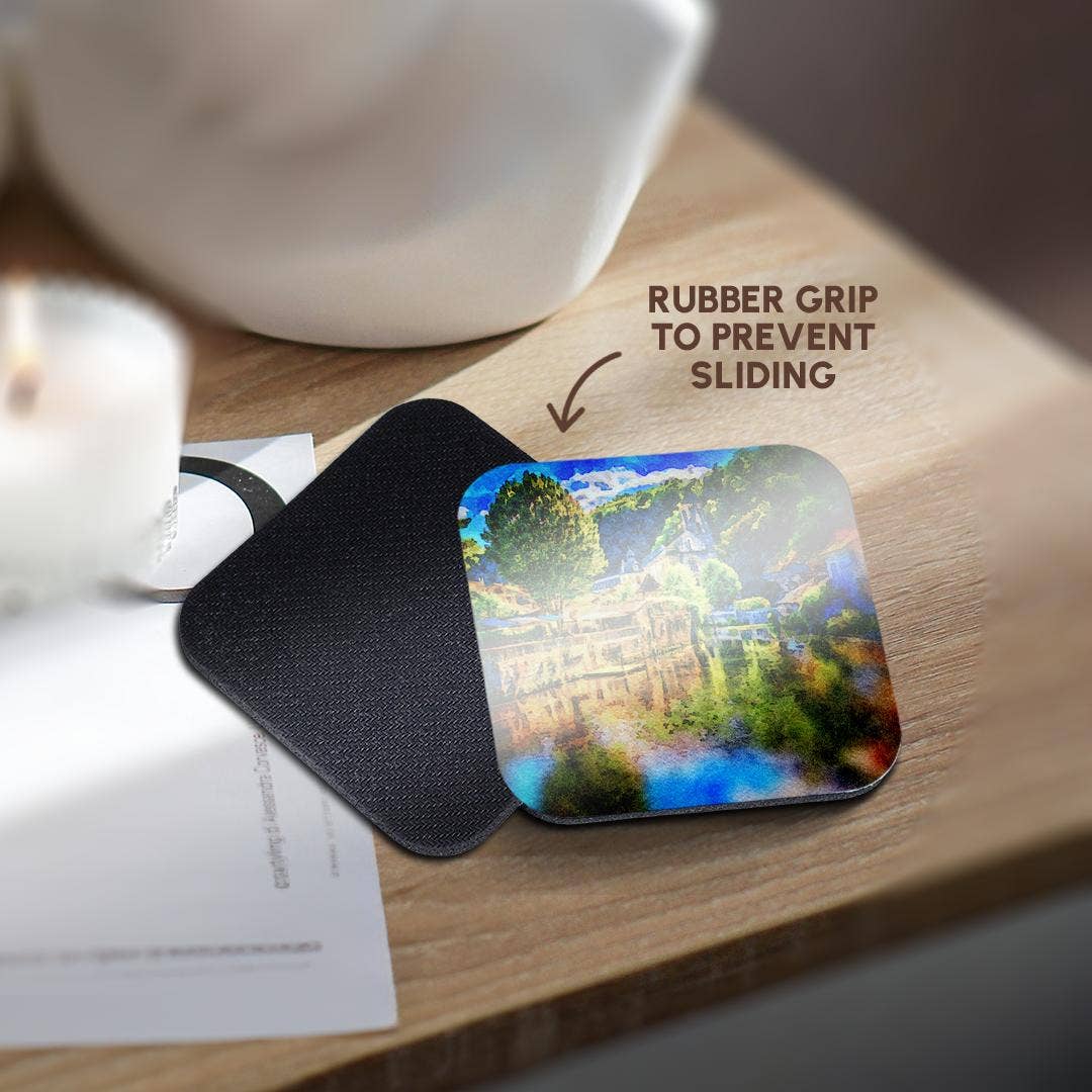 3dRose - Wholesale Coasters - 3dRose, Cathedral On The Water Image of Watercolor Painting, Coaster10