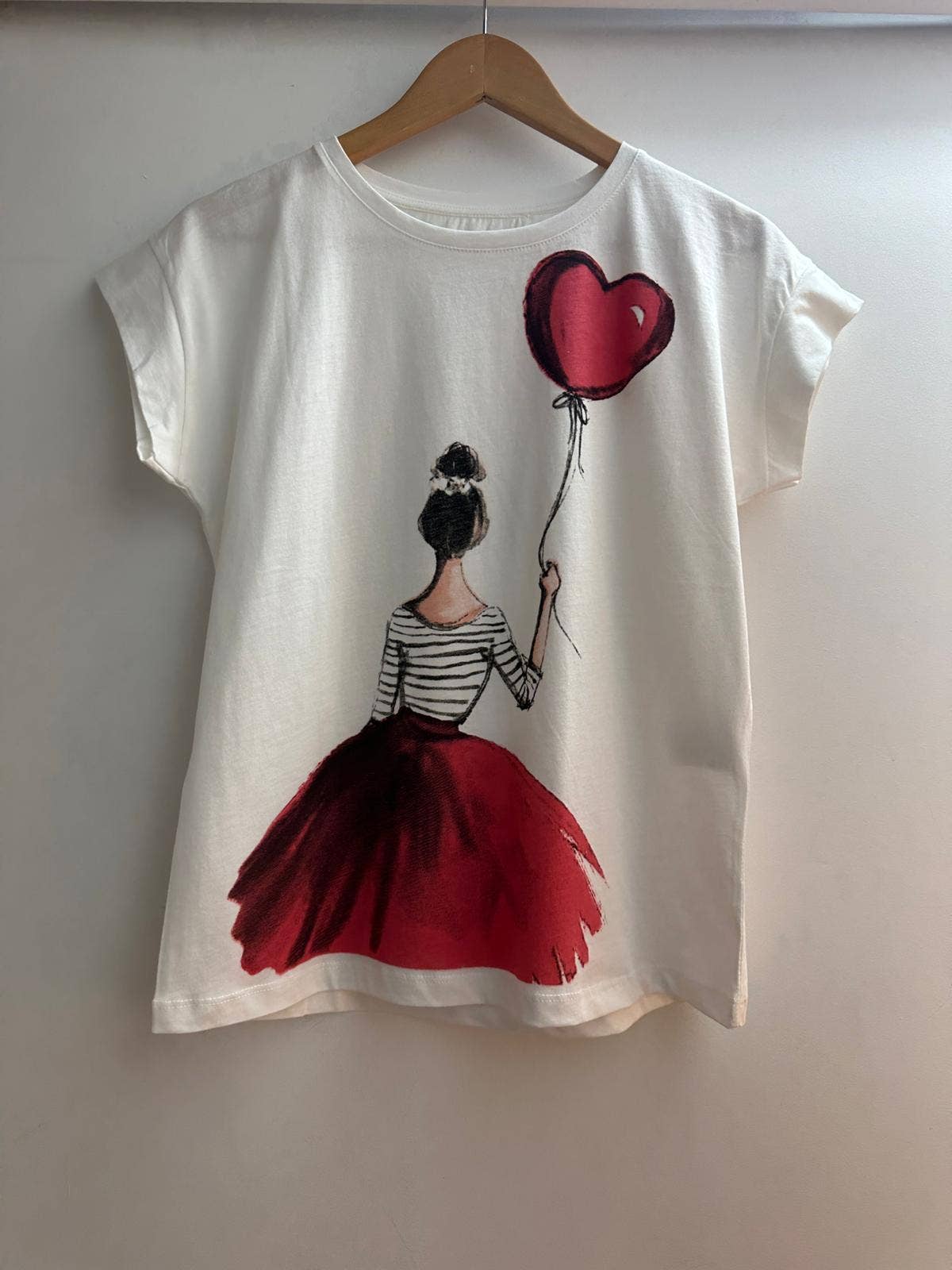 LORIANE - Wholesale Screen Printed T-Shirt - Women's - 13331 Girl's balloon print t-shirt4