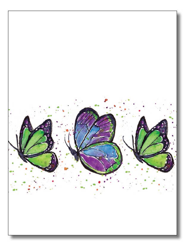 Green & Blue Butterfly Pocket Notebooks for wholesale by WORDS & WATERCOLORS BY PEG CONLEY