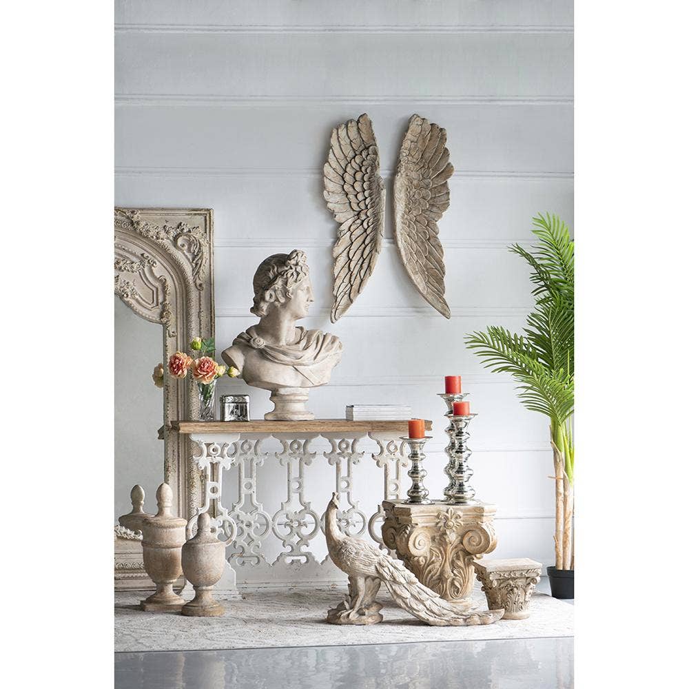 A&B Home Group Inc. - Wholesale Side Table - 18x18x18.5" Roman Cream Column Cap Pedestal, Large7