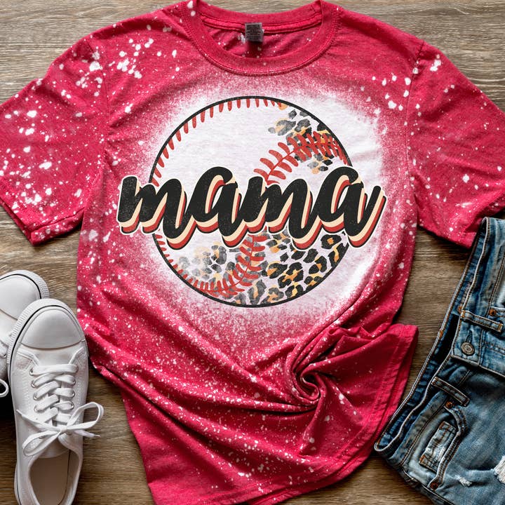 Gebleekt honkbal-T-shirt voor moeders - perfecte wedstrijddagkleding voor wholesale door Small Town Southern Chic