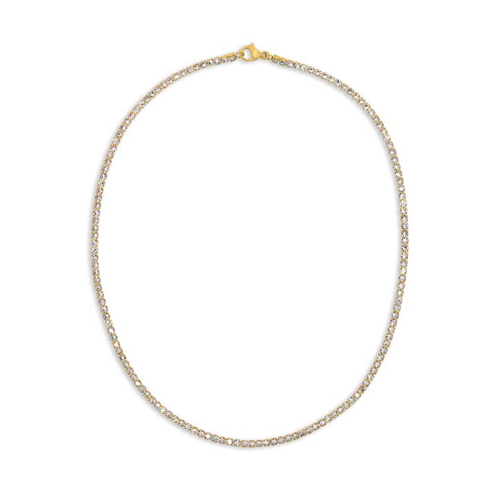 Colar tennis dourado por atacado de Eywa Jewelry