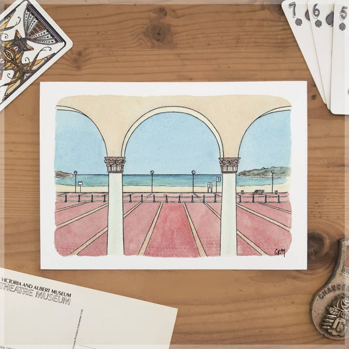 Erlenmeyer Art - Wholesale Art print - Bondi Beach Pavilion - A5 Print