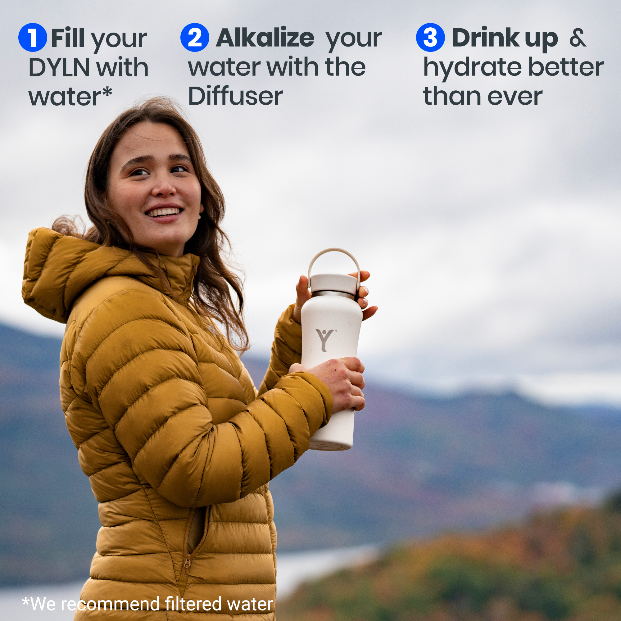 DYLN - Wholesale Water Bottle - DYLN 32 oz Water Bottle | Hydrogen-rich Alkaline Water10