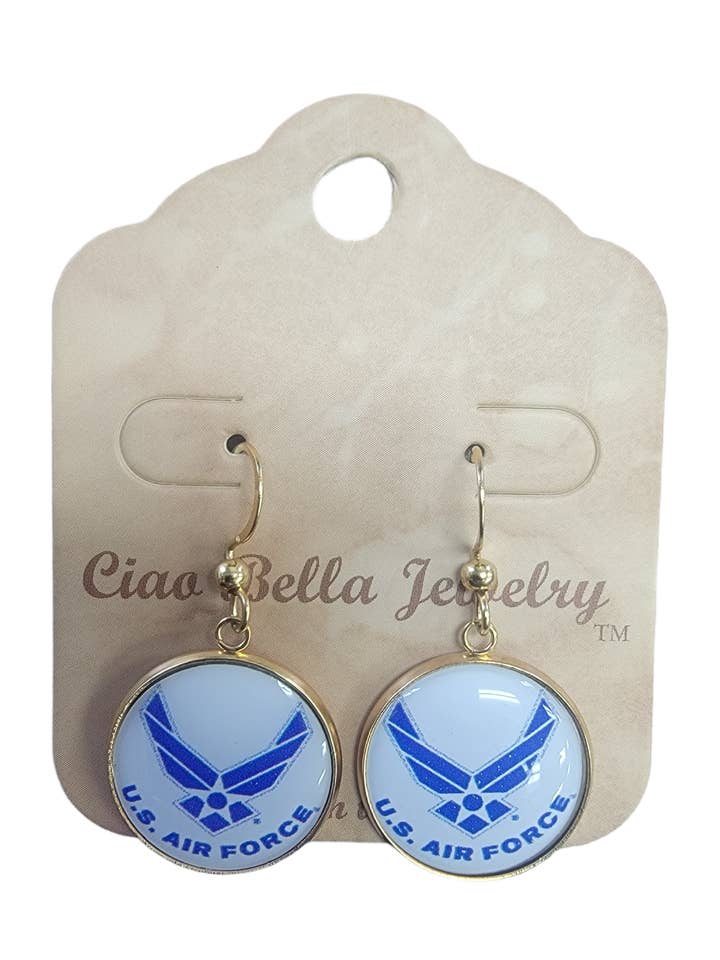 Officially Licensed Military Logo Earrings for wholesale by Ciao Bella Jewelry Inc