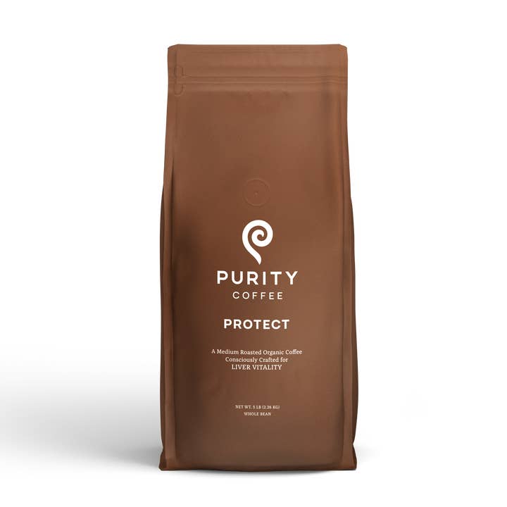 PROTECT: Light-Medium Roast Whole Bean Coffee - 5lb Bag for wholesale by Purity Coffee
