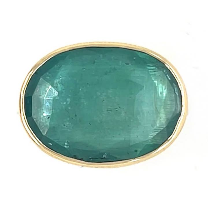 Green Kyanite Statement ring in 14k yellow gold for wholesale by Emily Amey Jewelry