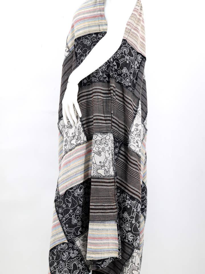 Himalaya Handmade - Wholesale Overalls - Women's - Cotton Hippie Handmade Patchwork Wide Leg Mushroom Print Bohemian Overalls3