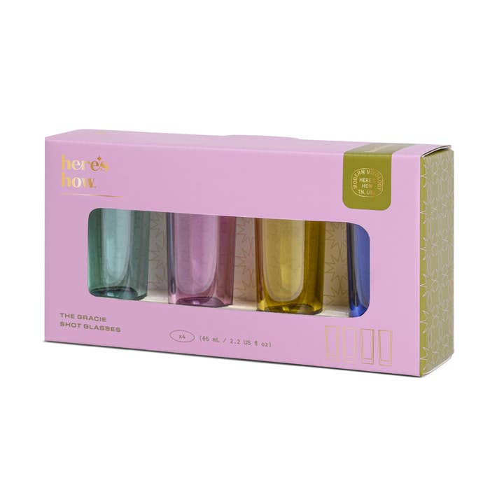 The Gracie Set of 4 Shot Glasses - Assorted for wholesale by Here's How